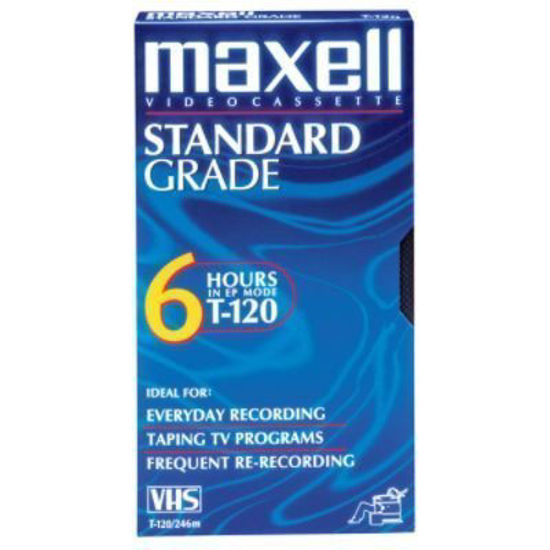 Picture of Maxell T120GX/5PK VHS Cassette Standard Grade T-120, 6 Hour 5-Pack