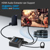 Picture of HDMI Splitter 1x1 Audio Extractor 4K 60Hz Atmos CEC EDID/Down-Scale/HDCP Switch Fit Various Video- SPDIF 5.1CH Optical Toslink,Stereo Audio Breakout, HDMI Repeater Digital De-embedder Decoder EX11PRO