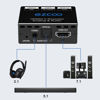 Picture of HDMI Splitter 1x1 Audio Extractor 4K 60Hz Atmos CEC EDID/Down-Scale/HDCP Switch Fit Various Video- SPDIF 5.1CH Optical Toslink,Stereo Audio Breakout, HDMI Repeater Digital De-embedder Decoder EX11PRO