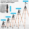 Picture of 75 inch Travel Camera Tripod, Lightweight Aluminum Video Tripod for DSLR SLR Canon Nikon Sony Olympus DV with Carry Bag