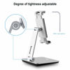 Picture of KABCON Tablet Stand Holder, Tightness Adjustable Multi-Angle Foldable Eye-Level Aluminum Solid Tablets Stands Dock for 4''-14''Tablets/Phone, iPad Series,Samsung Galaxy Tabs,Kindle Fire,Etc.