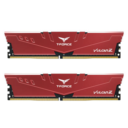 Picture of TEAMGROUP T-Force Vulcan Z DDR4 16GB Kit (2x8GB) 3200MHz (PC4-25600) CL16 Desktop Memory Module Ram (Red) - TLZRD416G3200HC16FDC01