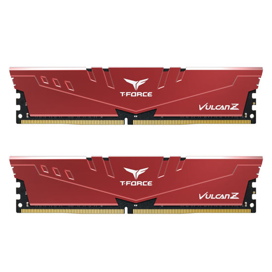 Picture of TEAMGROUP T-Force Vulcan Z DDR4 16GB Kit (2x8GB) 3200MHz (PC4-25600) CL16 Desktop Memory Module Ram (Red) - TLZRD416G3200HC16FDC01