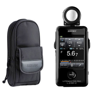 Picture of Sekonic LiteMaster Pro L-478D-U Light Meter (401-474) with Sekonic Deluxe Case for L-478-Series Meters