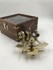 Picture of Vintage Brass Nautical 5" Sextant Marine Navigation Sextant with Beautiful Designer Wooden Box