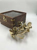 Picture of Vintage Brass Nautical 5" Sextant Marine Navigation Sextant with Beautiful Designer Wooden Box