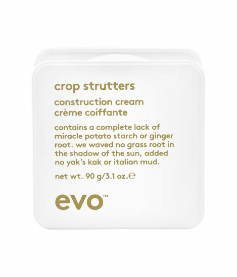 Picture of evo Crop Strutters Construction Cream - Medium Hold Smoothing Hair Cream - Supports and Provides Definition with Medium Shine - 90g / 3.1oz