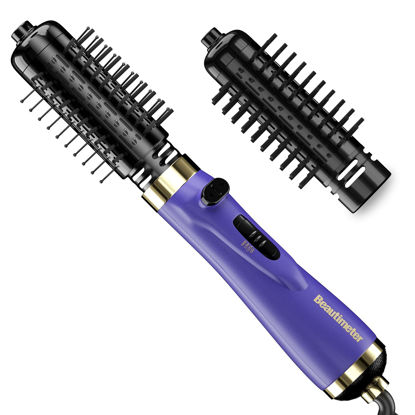 Picture of Beautimeter 3-in-1 Hot Air Spin Brush Kit for Styling and Frizz Control, Negative Ionic Blow Hair Dryer Volumizer, 2 Detachable Auto-Rotating Curling Brush,Round