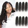 Picture of Passion Twist Hair 8 Packs Pretwisted Passion Twist Crochet Hair 14 Inch Crochet Hair Passion Twists, Short Passion Twists Hair Pre Looped Synthetic Passion Twist Crochet Braids #2