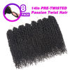 Picture of Passion Twist Hair 8 Packs Pretwisted Passion Twist Crochet Hair 14 Inch Crochet Hair Passion Twists, Short Passion Twists Hair Pre Looped Synthetic Passion Twist Crochet Braids #2