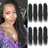 Picture of Passion Twist Hair 14 Inch Pretwisted Passion Twist Crochet Hair 8 Packs Crochet Hair Passion Twists, Short Passion Twists Hair Pre Looped Synthetic Passion Twist Crochet Braids for Black Women 1B