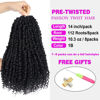 Picture of Passion Twist Hair 14 Inch Pretwisted Passion Twist Crochet Hair 8 Packs Crochet Hair Passion Twists, Short Passion Twists Hair Pre Looped Synthetic Passion Twist Crochet Braids for Black Women 1B