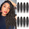 Picture of Passion Twist Hair 8 Packs Pretwisted Passion Twist Crochet Hair 14 Inch Crochet Hair Passion Twists, Short Passion Twists Hair Pre Looped Synthetic Passion Twist Crochet Braids #4