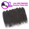 Picture of Passion Twist Hair 8 Packs Pretwisted Passion Twist Crochet Hair 14 Inch Crochet Hair Passion Twists, Short Passion Twists Hair Pre Looped Synthetic Passion Twist Crochet Braids #4