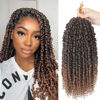 Picture of Passion Twist Hair Pretwisted 14 Inch Passion Twist Crochet Hair 8 Packs Crochet Hair Passion Twists, Short Passion Twists Hair Pre Looped Synthetic Passion Twist Crochet Braids for Black Women T30