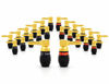 Picture of Sewell Deadbolt Right-Angle Banana Plugs, 12 Pairs Quick Connect Gold Plated Speaker Plugs 90 Degree