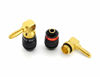 Picture of Sewell Deadbolt Right-Angle Banana Plugs, 12 Pairs Quick Connect Gold Plated Speaker Plugs 90 Degree