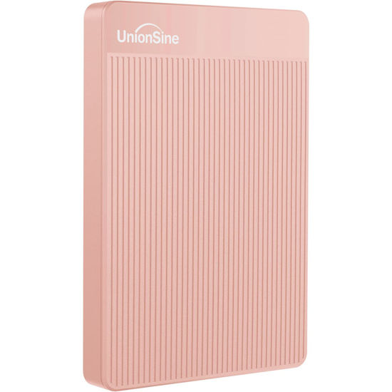 Picture of UnionSine 500GB Ultra Slim Portable External Hard Drive USB3.0 HDD Storage Compatible for PC, Desktop, Laptop,Mac, Xbox One, Xbox 360, PS4(Pink) HD-2510