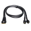 Picture of NFHK PCI-E Ultraport Slimline SAS Slim 4.0 SFF-8654 8i 74pin to Dual SFF-8643 4i Mini SAS HD Cable PCI-Express