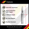 Picture of Mega Racer Silver 50 Cal Bullet Antenna for Trucks - 5.5 Inch Universal Fit, AM/FM Radio, 6061 Solid Aluminum, Anti-Theft Design, Car Wash Safe, Antenna Replacement, 1 Piece