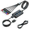 Picture of HDMI to Component Converter Cable with Scaler Function, 1080P HDMI to YPbPr Scaler Converter with HDMI and Integrated Component Cables, HDMI to RGB Converter, HDMI in Component Out Converter