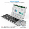 Picture of Foldable Bluetooth Keyboard, Jelly Comb Dual Mode Bluetooth & USB Wired Rechargable Portable Mini BT Wireless Keyboard with Touchpad Mouse for Android, Windows, PC, Tablet-Black and Silver