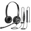 Picture of Beebang Telephone Headset with Microphone Noise Canceling for Office Landline Deskphone, with Mic Mute Volume Controller, Binaural RJ9 Phone Headset for Call Center Polycom Avaya Nortel