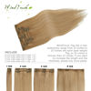 Picture of WindTouch Clip in Hair Extensions Human Hair Honey Blonde 12Inch 70g 7PCS #27 Remy Hair