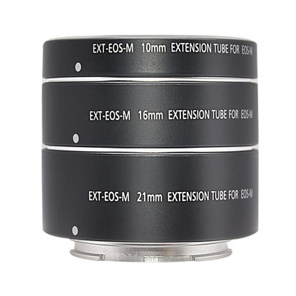 Picture of Mcoplus Metal Auto Focus Macro Extension Tube Set for Canon EOS EF-M Monut M6 M2 M3 M5 M50 M100 M200 Cameras