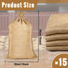 Picture of Fabbay Burlap Sand Bag 14'' x 26'' Empty Heavy Duty Sandbag 50lb Weight Capacity for Flooding Water Barrier Tent Sandbag Brown Large Burlap Sack Bulk Potato Sack Store Bags(15 Pack)