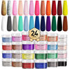 Picture of Modelones Acrylic Powder Set 24 Color Princess Charming, Colored Acrylic Nail System Nail Art Powder for Nail Extension French Nails 3D Flowers, Medium Drying, No Nail Lamp Needed