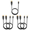 Picture of Moread Mini DisplayPort to DisplayPort Cable, 6 Feet, 5 Pack, Gold-Plated DisplayPort to Mini DisplayPort (4K@60Hz, 2K@144Hz) Mini DP to DP Display Cable - Black