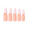 Picture of Soft Gel French Nude Tone XXL Ballerina False Press on Nails full cover 360 Pcs Set