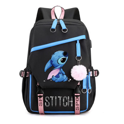 Picture of WZCSLM 15.6 Inch Stylish Computer Backpack Teens Bag College School Casual Daypack With USB Port Business (blue)