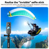 Picture of TELESIN Invisible Selfie Stick for GoPro Insta360 (120cm/47.2 inch), Lightweight Carbon Fiber Extension Pole for Go Pro Max Hero 11 10 9 8 7 6 5 One X2 X3 DJI Action 2 3 AKASO 360 Camera