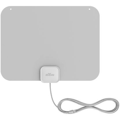 Picture of Mohu Leaf - New Look, Warm Grey Design - Ultra-Thin Indoor TV Antenna, UHF VHF, 40-Mile Range, Multi-Directional, 4K UHD, NEXTGEN TV - w/ 12 ft. Cable