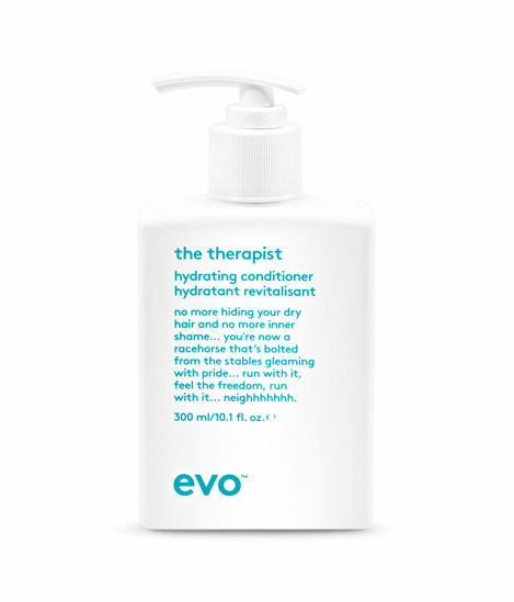 Picture of evo The Therapist Hydrating Conditioner - Hydrates, Strengthen and Softens Whilst Improving Shine - Protects Colour Treated Dry Hair, Helps to Detangle - 300ml / 10.1fl.oz