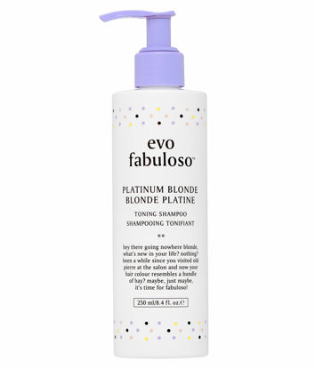 Picture of EVO Fabuloso - Platinum Blonde Toning Shampoo - Refreshes and revives colored hair - Purple Shampoo to Extended Life of Color - Treated Blonde Hair - 250ml / 8.4oz