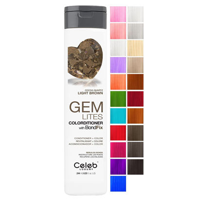 Picture of Celeb Luxury Gem Lites Colorditioner, Semi-Permanent Professional Hair Color Depositing Conditioner, Cocoa Quartz , 8.25 Fl Oz (Pack of 1)