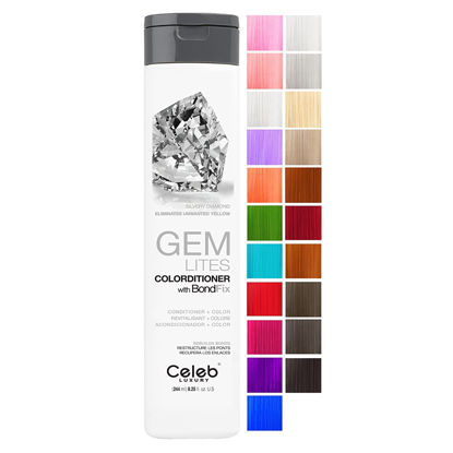 Picture of Celeb Luxury Gem Lites Colorditioner, Semi-Permanent Professional Hair Color Depositing Conditioner, Silvery Diamond, 8.25 Fl Oz (Pack of 1)