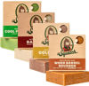 Picture of Dr. Squatch Men's Soap Variety 4 Pack - Wood Barrel Bourbon, Gold Moss, Bay Rum, Cool Fresh Aloe