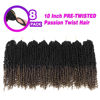 Picture of 8 Packs Crochet Passion Twist Hair Pre Looped 12 Inch Twist Crochet Hair, Pre Twisted Passion Twist Crochet Hair for Crochet Braids Bohemian Crochet Twist Hair for Women Ombre Color