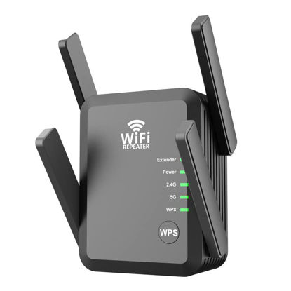 Picture of 2023 New Upgrade WiFi Extender Booster Repeater, Up to 8000sq.ft and 45+ Devices, 2.4&5GHz Dual Band Wireless Internet Repeater and Signal Amplifier for Home & Outdoor, Supports Ethernet Port