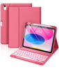 Picture of Hamile iPad 10th Generation Case with Keyboard 10.9 Inch - 7 Colors Backlit Wireless Detachable Folio Keyboard Cover with Pencil Holder for New iPad 10th Gen 2022 (Pink)