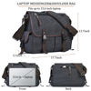 Picture of Vintage Canvas 15.6 inch Laptop Messenger Bag for Men Women, College Computer Satchel Shoulder Bag Travel Work Office Briefcases (Black)