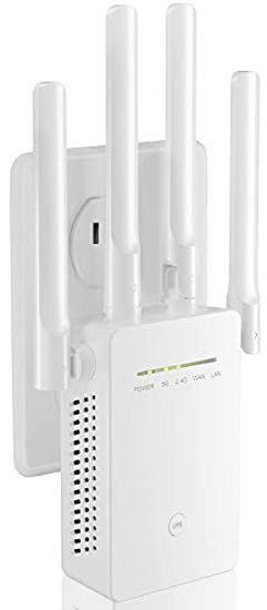 Picture of WiFi Extender Signal Booster for Home, 1200Mbps Internet Booster Covers up to 5000sq.ft, 2.4 & 5GHz Dual Band WiFi Repeater with Ethernet Port Support Repeater/AP Mode