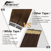 Picture of Moresoo Tape in Human Hair Extensions 16 Inch Remy Tape in Hair Extensions 20pcs Invisible Hair Extensions Tape in #8 Light Brown Hair Extensions Tape in Real Human Hair 50g