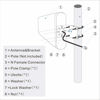 Picture of 10 dBi Wideband Directional Antenna High Gain Log Periodic Antennas 50 Ohm 3G/4G/LTE/Wi-Fi Universal Fixed Mount Yagi Antenna (698-2700 MHz)