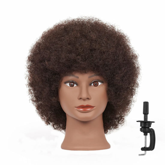 Male Mannequin Head With 100% Human Hair Cosmetology Manikin head for  Cutting Styling With Doll Head for Hair Styling with Clamp Stand