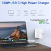 Picture of Mac Book Pro Charger - 120W USB C Charger Power Adapter for MacBook Pro 13, 14, 15, 16 Inch, MacBook Air 13 Inch 2021/2020/2019/2018, iPad Pro and All USB C Device, Included 6.6ft USB-C to C Cable